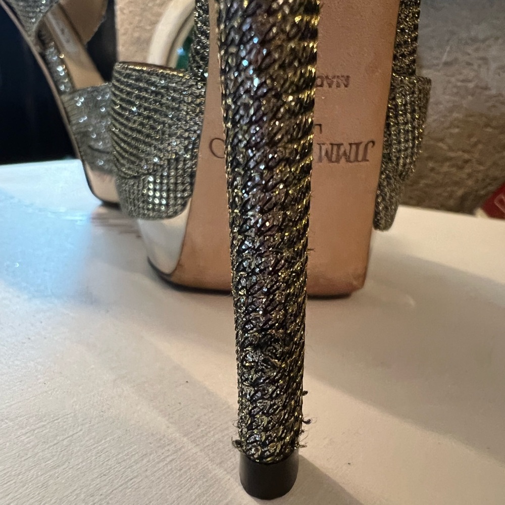 Jimmy Choo GOLD heels 38 - Picture 6 of 6